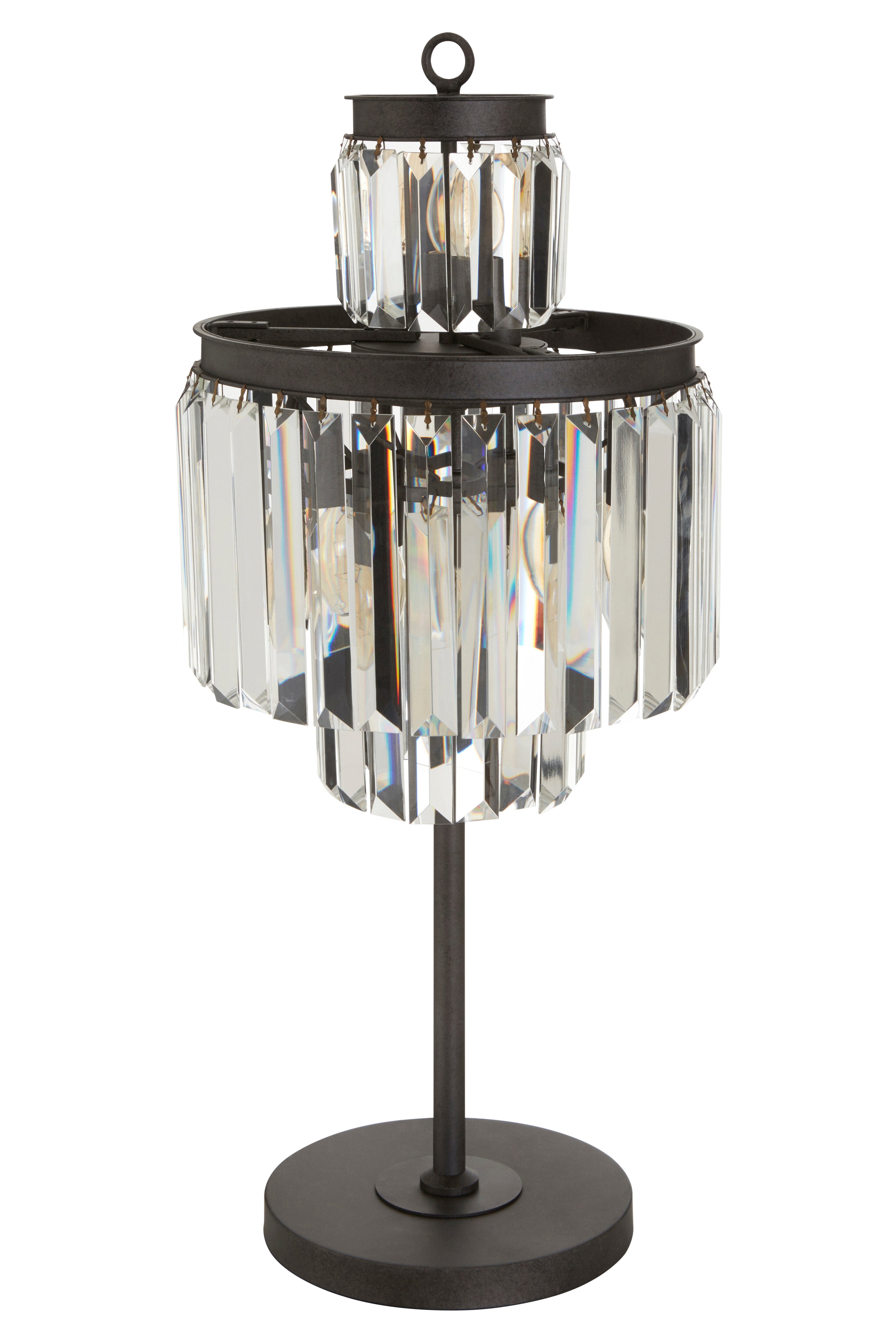 Kingsley Art Deco Crystal Glass Table Lamp